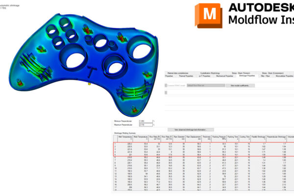 You can see a component and a chart which shows if your predicted volumetric shrinkages are close to our molded CRIMS plaques.