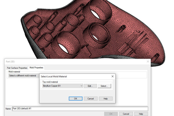 You can see a tool with an open window showing the mold properties settings.